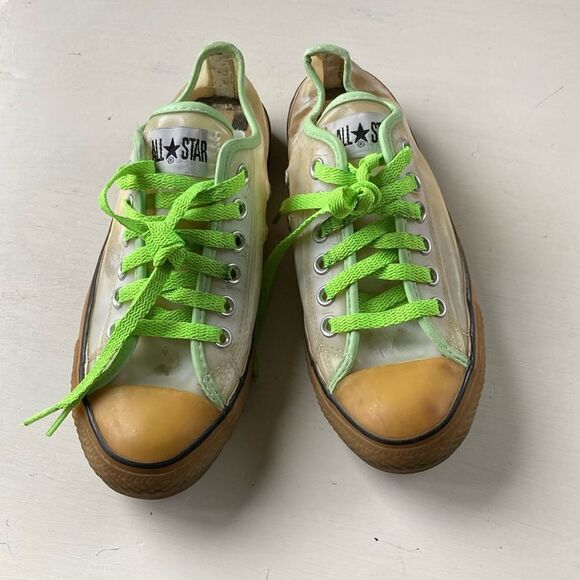 Converse Chuck Taylor Transparent Glow In The Dark Low Top Lace Up Sneakers Sz 5 - Picture 3 of 10